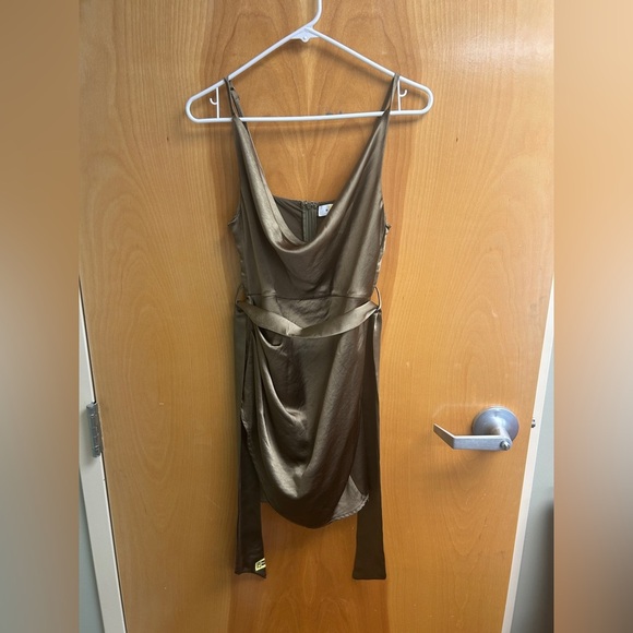 Green Cowl Neck Slip Dress - Picture 1 of 3